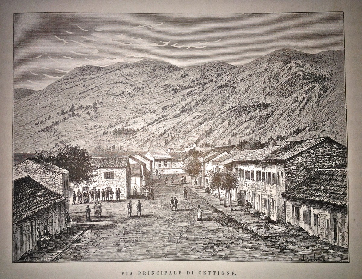 Cetinje, Crna Gora: Glavna ulica 1883.