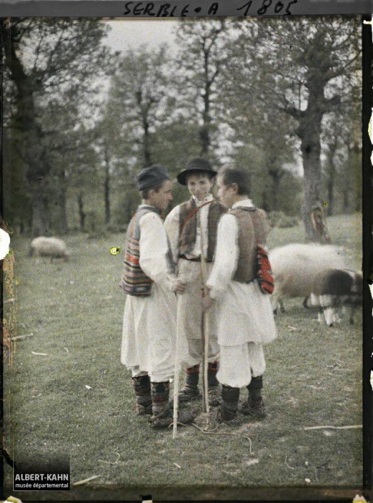 Kumodraž 1913. god. Grupa pastira (na putu za Avalu)