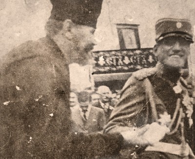 Kralj Aleksandar I Karađorđević u razgovoru sa vojvodom Kostom Pećancem, 9. septembra 1934 u Prokuplju